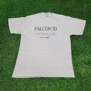 Vintage 80s Military Jet Shirt Large 21x27 White